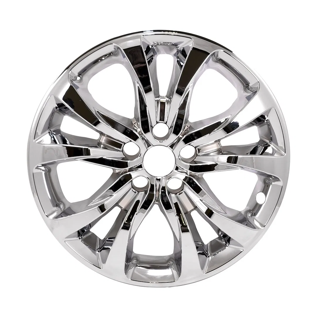 IMP467X – COAST2COAST Wheel Skin, 18 Inch 5 Double Spokes Snap-On Plated Chrome ABS Plastic Set Of 4